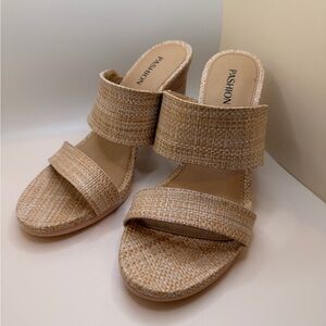 Rattan Slide Pashion Heels